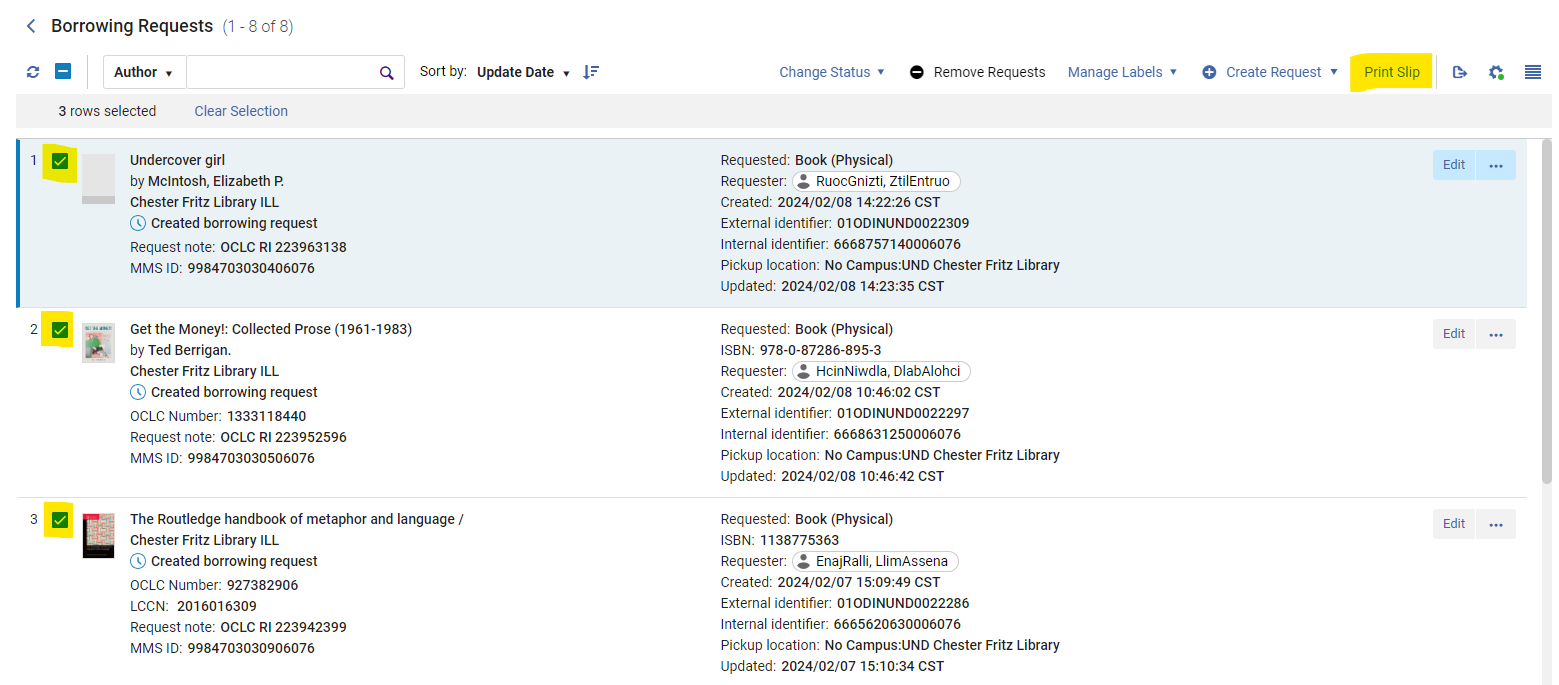 Alma Resource Sharing User Group Meeting February 2024 ODIN